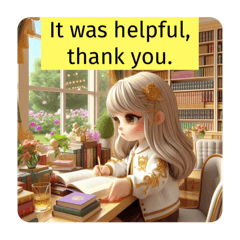 [LINEスタンプ] #cozy library [日常会話と敬語]英語版
