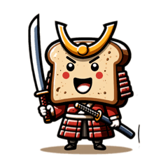 [LINEスタンプ] 食パンサムライ