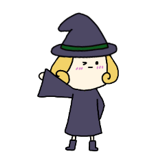 [LINEスタンプ] [アレンジ用]丸顔魔女（四女）ハロウィン