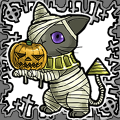[LINEスタンプ] アンデッド動く⚰️猫ミイラ