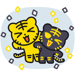 [LINEスタンプ] トラちゃんの応援箱-ポップ