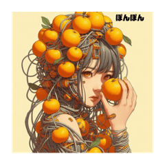 [LINEスタンプ] 配線フルーツガール
