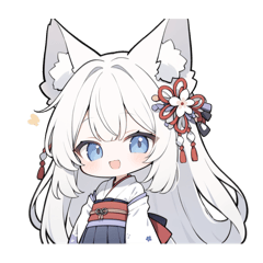 [LINEスタンプ] もふもふ狐耳ガールの気まぐれ(SDキャラ)