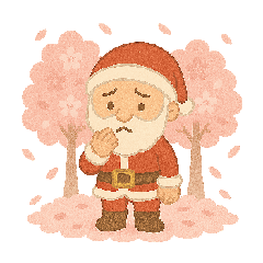 [LINEスタンプ] サンタクロースと桜のスタンプ@SFW