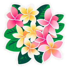 [LINEスタンプ] プルメリアフラワーアートスタンプ