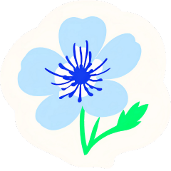 [LINEスタンプ] ネモフィラフラワースタンプ