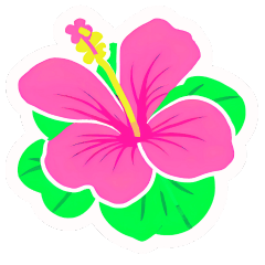 [LINEスタンプ] ハイビスカスフラワーアートスタンプ