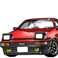 [LINEスタンプ] 車(走り屋03)クルマバイクシリーズ