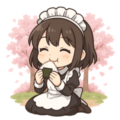 [LINEスタンプ] メイドと桜のスタンプ@SFW