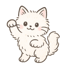 [LINEスタンプ] 使いやすいもふもふした猫