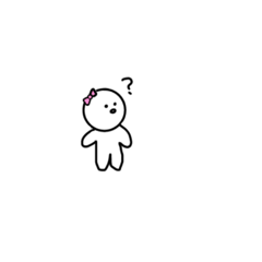[LINEスタンプ] 棒人間の女の子