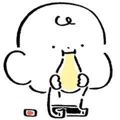 [LINEスタンプ] だびくん。（食べるだじゃれ）
