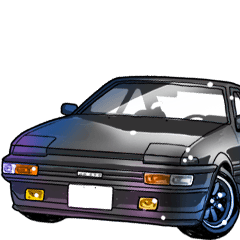 [LINEスタンプ] 車(走り屋06)クルマバイクシリーズ