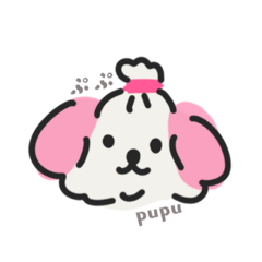 [LINEスタンプ] マルチーズのぷぷちゃん