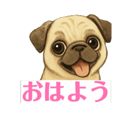 [LINEスタンプ] パグの脳内