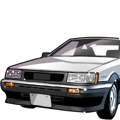 [LINEスタンプ] 車(走り屋08)クルマバイクシリーズ