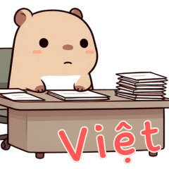 [LINEスタンプ] カピバラの生活 (ベトナム) Ver3