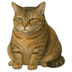 [LINEスタンプ] ブ猫オレンジ − 貴妃シリーズ第1弾