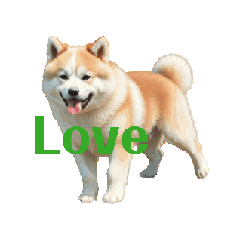 [LINEスタンプ] 秋田犬 move