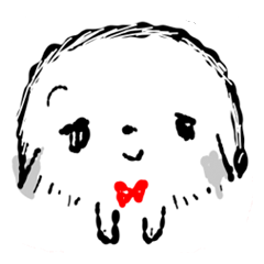 [LINEスタンプ] 白くて小さな犬なのです