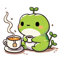 [LINEスタンプ] 芽吹きカエル 〜春が来たよ〜
