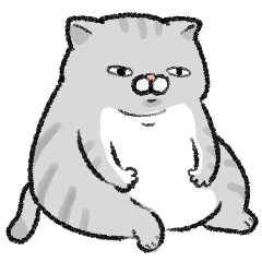 [LINEスタンプ] やせたい猫
