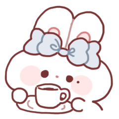 [LINEスタンプ] 敬語を話すもちうさちゃん.