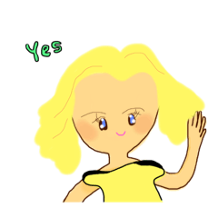 [LINEスタンプ] 金髪女性のエンジョイライフ