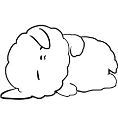 [LINEスタンプ] なんだかゆるいふわふわなイヌ