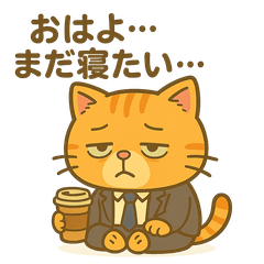 [LINEスタンプ] 社畜ねこスタンプ【つかれ気味】