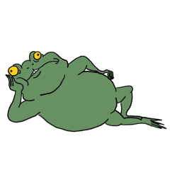 [LINEスタンプ] 人生、舐めてるカエル