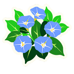 [LINEスタンプ] あさがおのお花スタンプ