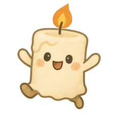 [LINEスタンプ] ろうそくおばけのゆかいな毎日