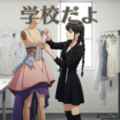 [LINEスタンプ] 服飾学生の忙しい毎日