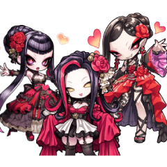 [LINEスタンプ] 吸血鬼姉妹の日常