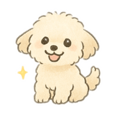 [LINEスタンプ] もふもふプードルくん