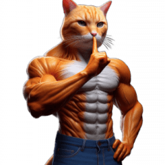 [LINEスタンプ] マッチョ猫 かっこいい返信