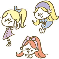 [LINEスタンプ] 文字なし♡カラフルマリーちゃんスタンプ