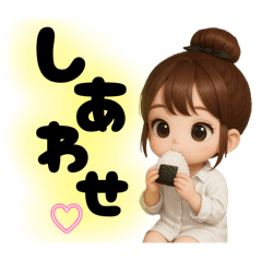 [LINEスタンプ] 毎日使える女の子♡団子ちゃん