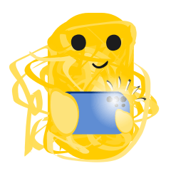 [LINEスタンプ] 絵を描こう 金糸の携帯電話