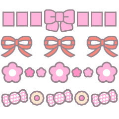 [LINEスタンプ] かざりリボン！！ピンク