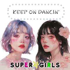 [LINEスタンプ] SUPER GIRLS -New Idel Unit-