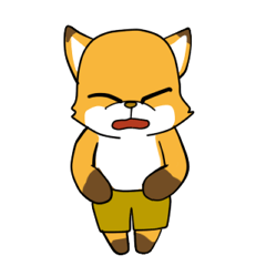 [LINEスタンプ] きつねさんの困惑