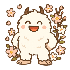 [LINEスタンプ] 雪男と桜のスタンプ@SFW
