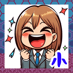 [LINEスタンプ] 日常 ドタバタ オフィスレディ OL  (小)