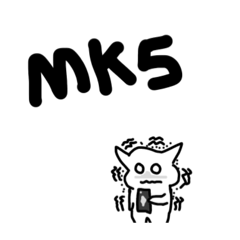 [LINEスタンプ] デカ文字死語猫