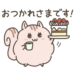 [LINEスタンプ] ふわもこリスの日常で使えるスタンプ
