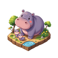 [LINEスタンプ] 2.5D - アフリカの動物
