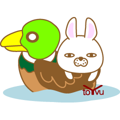 [LINEスタンプ] だるうさ①-toYvu-