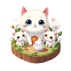 [LINEスタンプ] 2.5D - 猫 v1